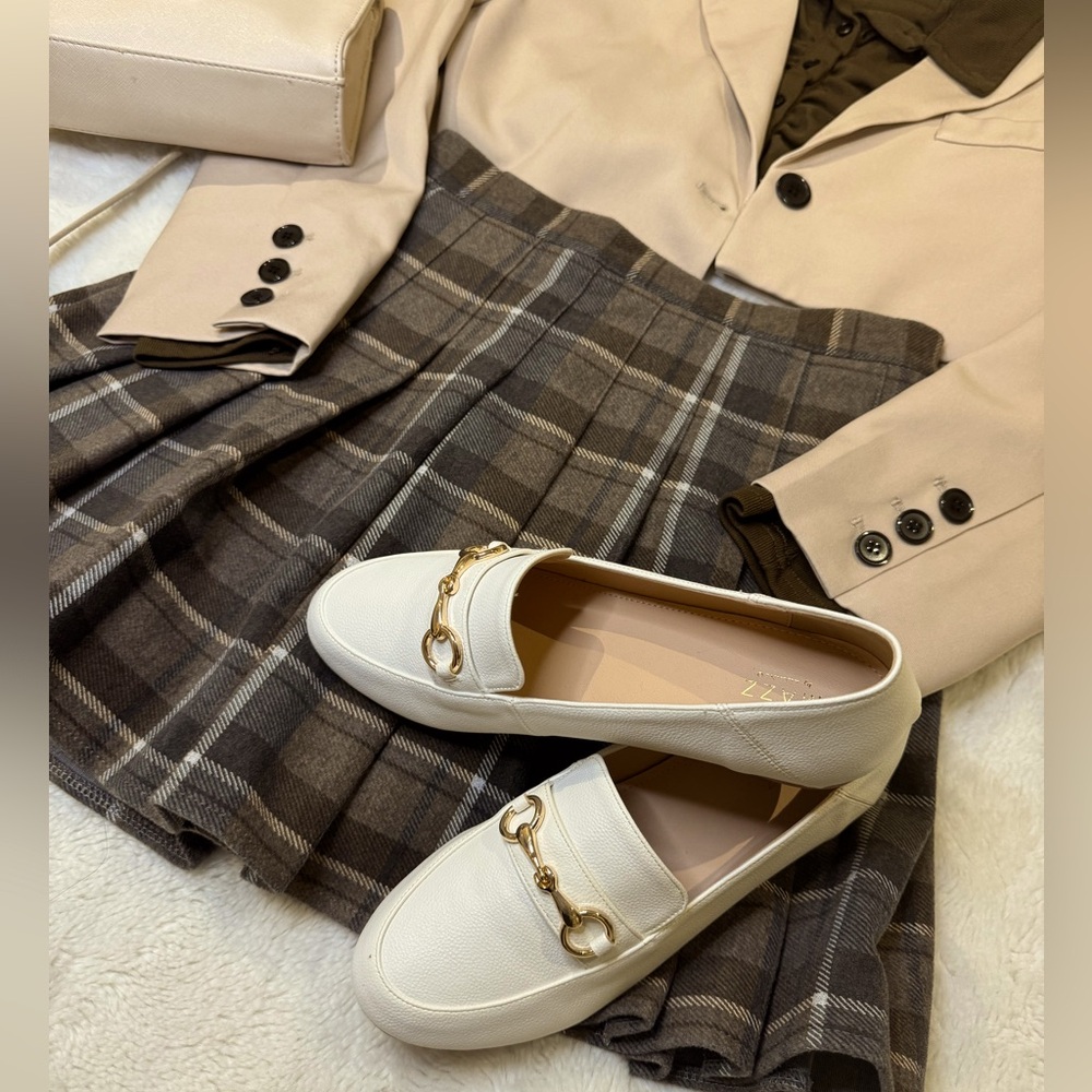 Off-White Korean Fashion Work Flats